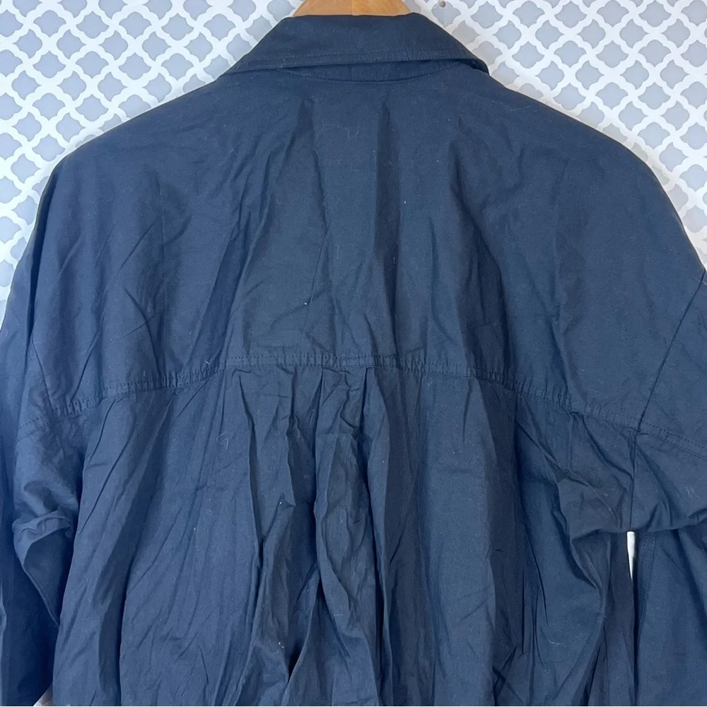 NWT Anthropologie Pilcro Black Long-Sleeve Belt-Waist Blouse - Picture 6 of 13